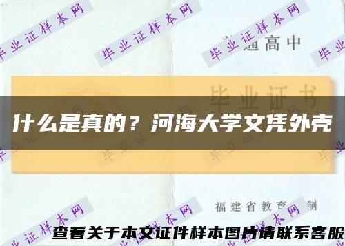 什么是真的？河海大学文凭外壳缩略图