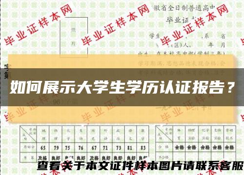 如何展示大学生学历认证报告？缩略图