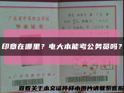 印章在哪里？电大本能考公务员吗？缩略图