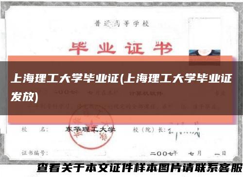 上海理工大学毕业证(上海理工大学毕业证发放)缩略图