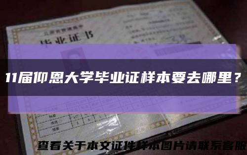 11届仰恩大学毕业证样本要去哪里？缩略图