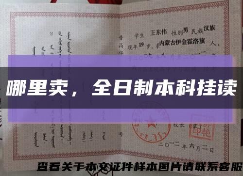 哪里卖，全日制本科挂读缩略图