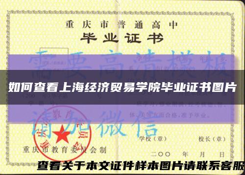 如何查看上海经济贸易学院毕业证书图片缩略图