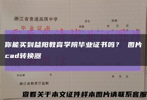 你能买到益阳教育学院毕业证书吗？ 图片cad转换器缩略图
