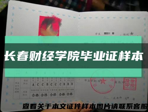 长春财经学院毕业证样本缩略图