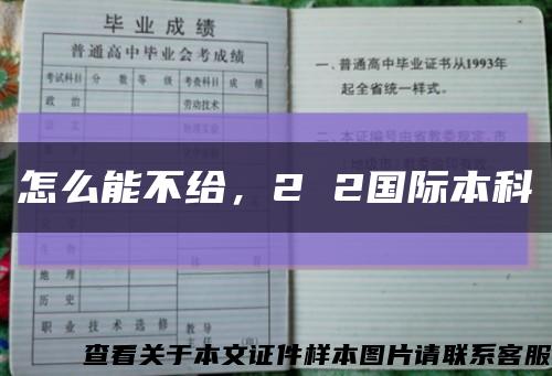 怎么能不给，2 2国际本科缩略图