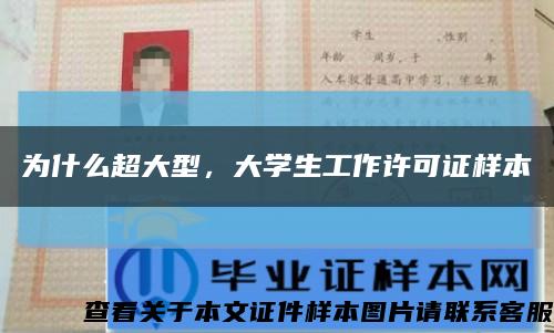 为什么超大型，大学生工作许可证样本缩略图