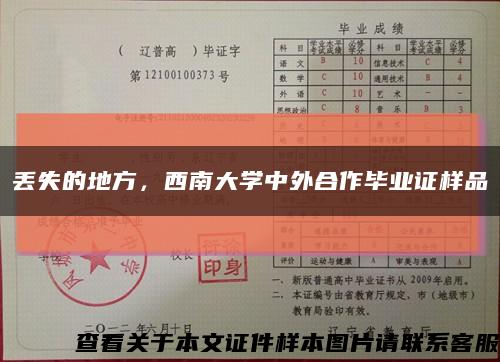 丢失的地方，西南大学中外合作毕业证样品缩略图