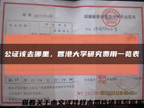 公证该去哪里，香港大学研究费用一览表缩略图