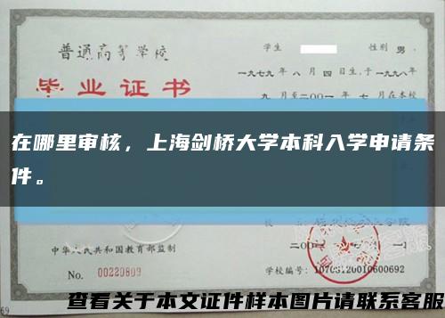 在哪里审核，上海剑桥大学本科入学申请条件。缩略图