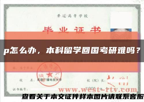 p怎么办，本科留学回国考研难吗？缩略图