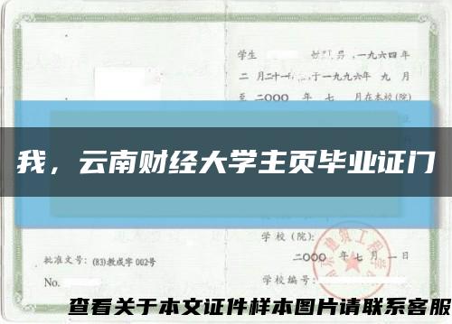 我，云南财经大学主页毕业证门缩略图