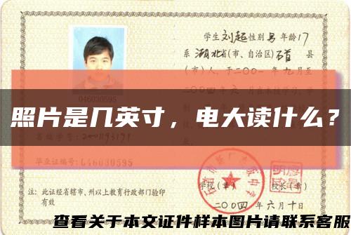 照片是几英寸，电大读什么？缩略图