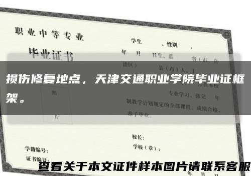 损伤修复地点，天津交通职业学院毕业证框架。缩略图