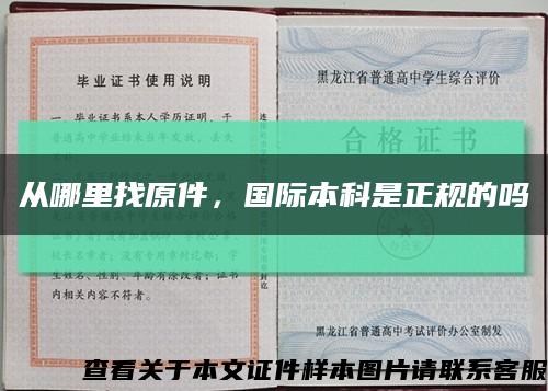 从哪里找原件，国际本科是正规的吗缩略图