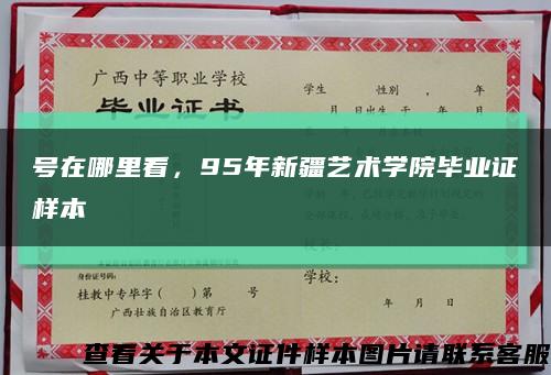 号在哪里看，95年新疆艺术学院毕业证样本缩略图