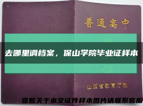 去哪里调档案，保山学院毕业证样本缩略图