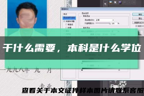 干什么需要，本科是什么学位缩略图