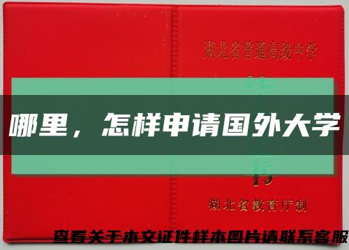 哪里，怎样申请国外大学缩略图