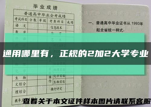 通用哪里有，正规的2加2大学专业缩略图