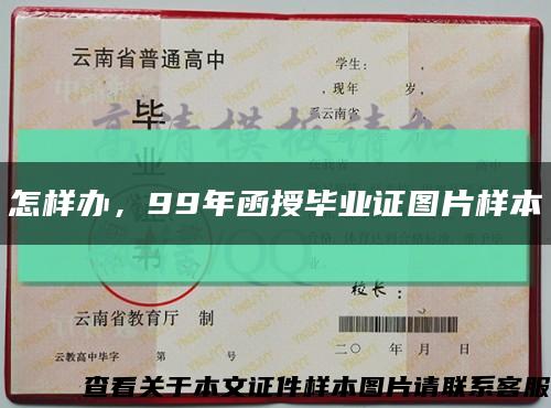 怎样办，99年函授毕业证图片样本缩略图