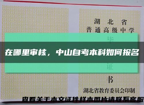 在哪里审核，中山自考本科如何报名缩略图