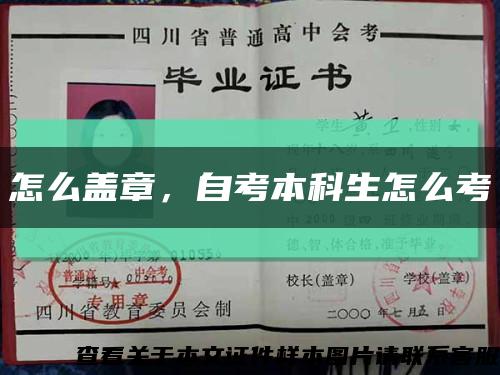 怎么盖章，自考本科生怎么考缩略图