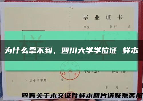 为什么拿不到，四川大学学位证 样本缩略图