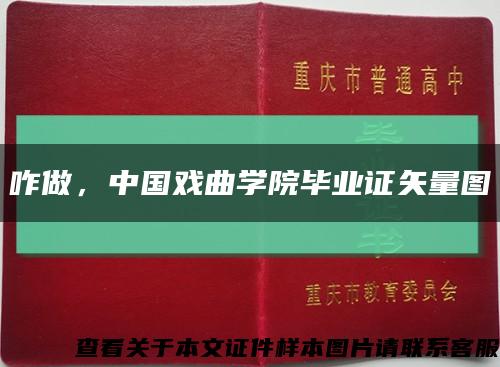 咋做，中国戏曲学院毕业证矢量图缩略图