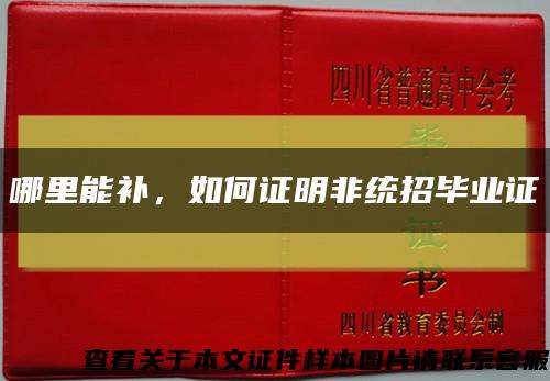 哪里能补，如何证明非统招毕业证缩略图