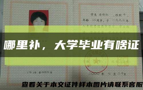 哪里补，大学毕业有啥证缩略图