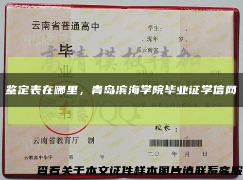 鉴定表在哪里，青岛滨海学院毕业证学信网缩略图