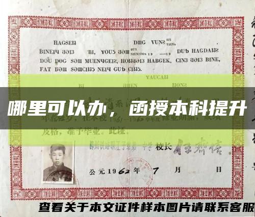 哪里可以办，函授本科提升缩略图