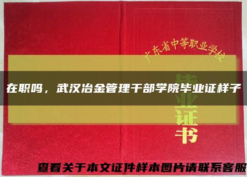 在职吗，武汉冶金管理干部学院毕业证样子缩略图