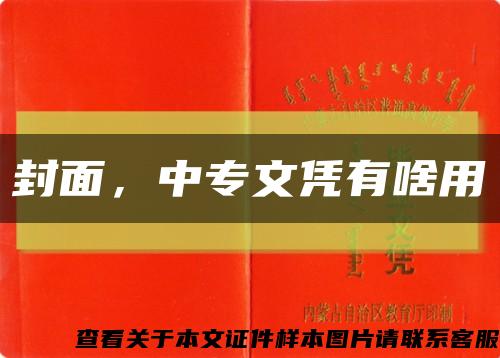 封面，中专文凭有啥用缩略图