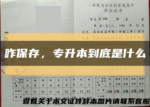 咋保存，专升本到底是什么缩略图