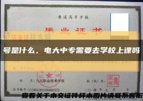 号是什么，电大中专需要去学校上课吗缩略图