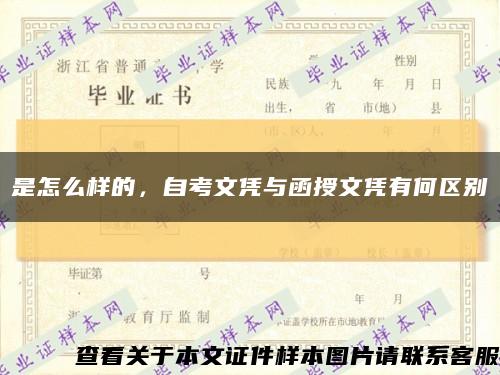 是怎么样的，自考文凭与函授文凭有何区别缩略图