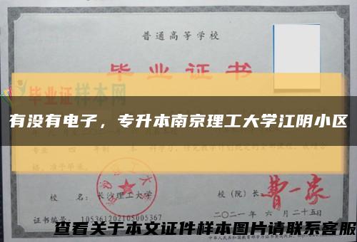 有没有电子，专升本南京理工大学江阴小区缩略图