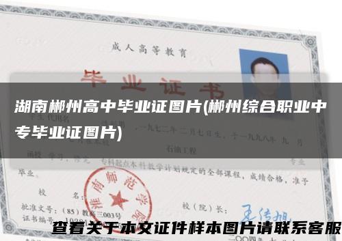 湖南郴州高中毕业证图片(郴州综合职业中专毕业证图片)缩略图