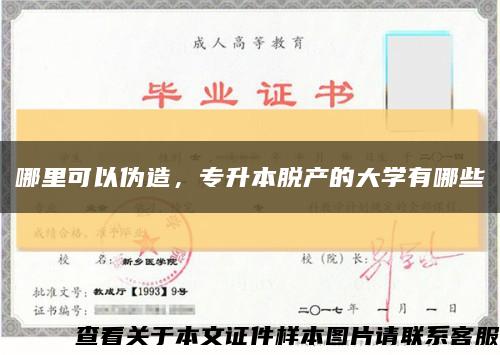 哪里可以伪造，专升本脱产的大学有哪些缩略图