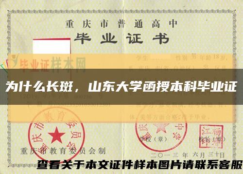为什么长斑，山东大学函授本科毕业证缩略图