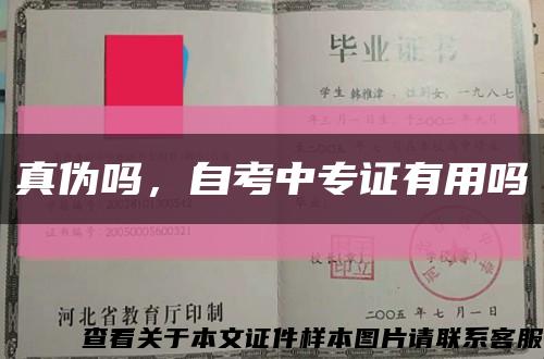真伪吗，自考中专证有用吗缩略图