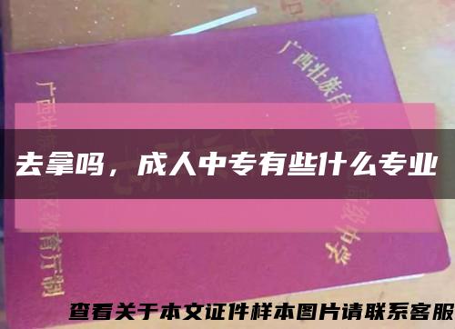 去拿吗，成人中专有些什么专业缩略图