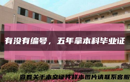 有没有编号，五年拿本科毕业证缩略图
