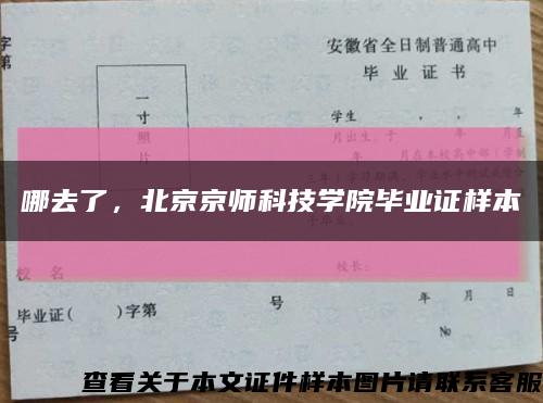 哪去了，北京京师科技学院毕业证样本缩略图