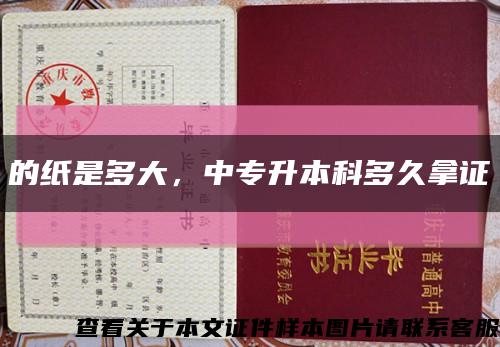 的纸是多大，中专升本科多久拿证缩略图