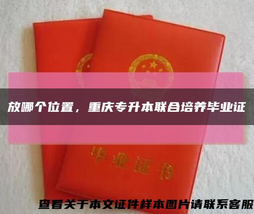 放哪个位置，重庆专升本联合培养毕业证缩略图