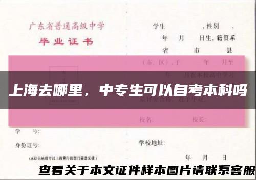 上海去哪里，中专生可以自考本科吗缩略图