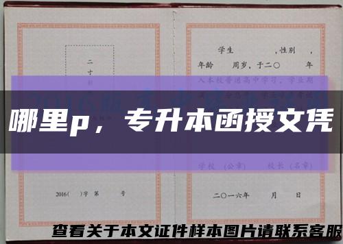 哪里p，专升本函授文凭缩略图